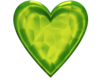 Heart D Jeweled Lime Green Image